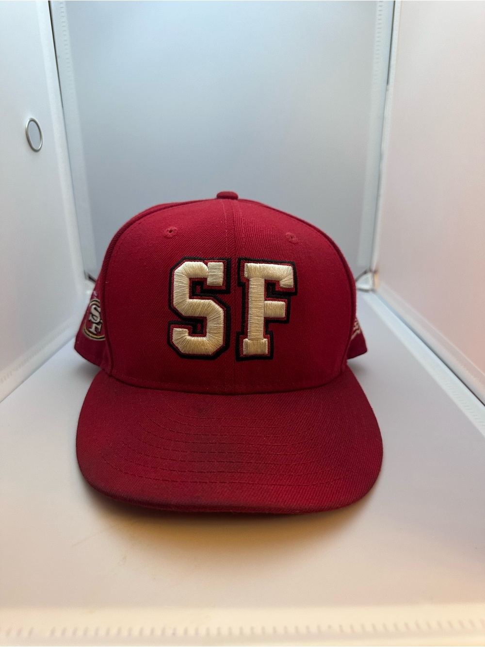 New Era Red SF Patch Baseball Cap with Cream Logo